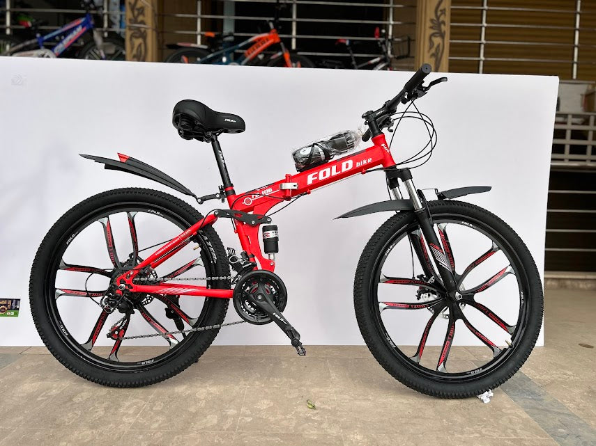 π΄ββοΈ LAZER STAR 26-Inch Foldable Mountain & Road Bike. Dual Suspension | 21-Speed Shimano Gears | Foldable | Alloy Rims | Disc Brakes