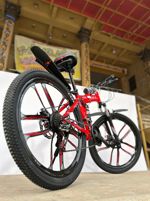 π΄ββοΈ LAZER STAR 26-Inch Foldable Mountain & Road Bike. Dual Suspension | 21-Speed Shimano Gears | Foldable | Alloy Rims | Disc Brakes