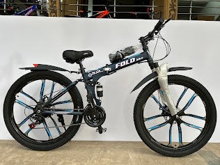 π΄ββοΈ LAZER STAR 26-Inch Foldable Mountain & Road Bike. Dual Suspension | 21-Speed Shimano Gears | Foldable | Alloy Rims | Disc Brakes