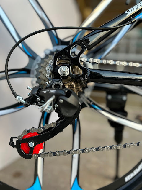 26” Premium Mountain Bike with Fiber Star Rims & Gears – Wide Tires, Lock Shocks – Cyclistan.pk