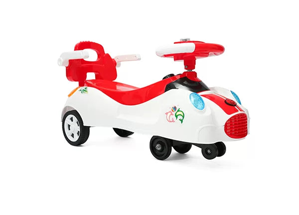 Cyclistan New Dolphin Ride – Twist & Turn Ride-On Car for Kids 2–7 | Musical Horn, No Batteries, Auto Wiggle Car