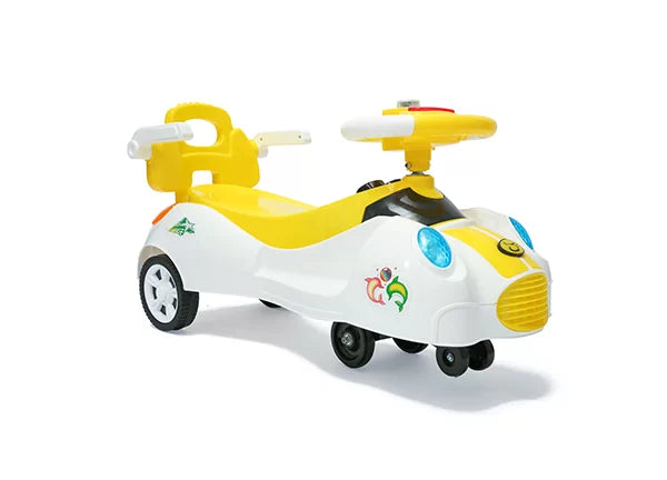 Cyclistan New Dolphin Ride – Twist & Turn Ride-On Car for Kids 2–7 | Musical Horn, No Batteries, Auto Wiggle Car