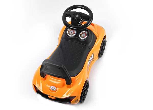 Cyclistan Mini McLaren – Manual Ride-On Car for Kids 2–5 | Music, Low Sitting, Walking Car, Baby Toy Gift