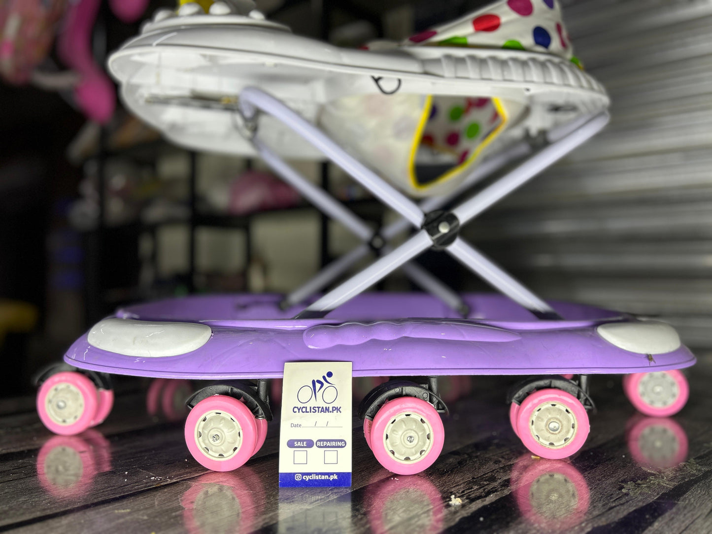 Cyclistan Nanha Dost – 10-Tire Adjustable Baby Walker with Music, Toys & Comfort Seat