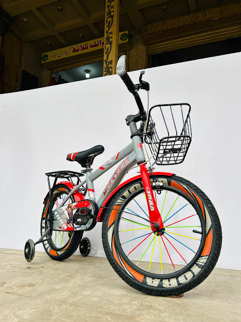 Cyclistan’s IORA 16” Kids Bicycle – Back Disc Brake, Carrier & Seat, Built-in Mudguards, Chain Cover & Basket