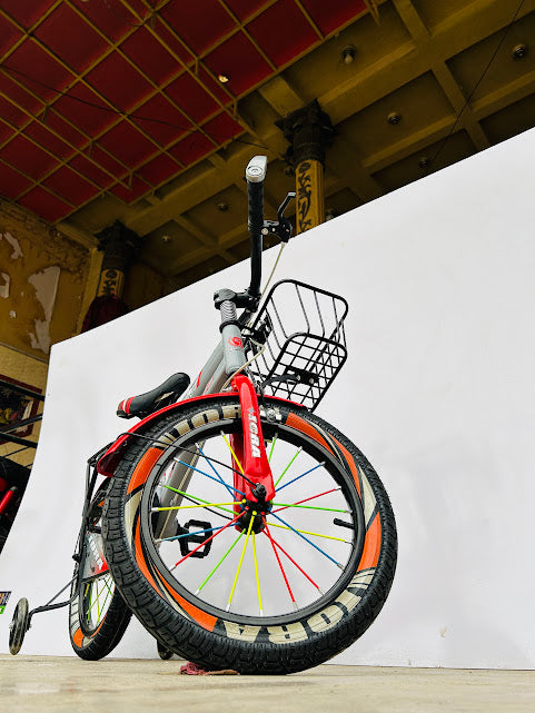 Cyclistan’s IORA 16” Kids Bicycle – Back Disc Brake, Carrier & Seat, Built-in Mudguards, Chain Cover & Basket