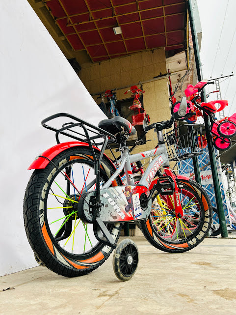 Cyclistan’s IORA 16” Kids Bicycle – Back Disc Brake, Carrier & Seat, Built-in Mudguards, Chain Cover & Basket